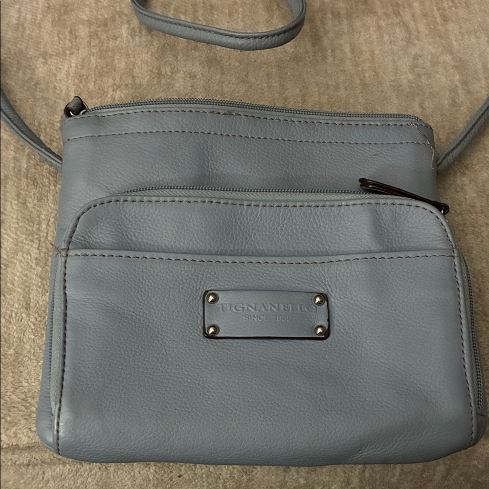 Tignanello Light Gray‎ Crossbody Bag